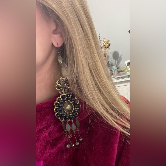 Handmade Long Earrings - Picture 2 of 2